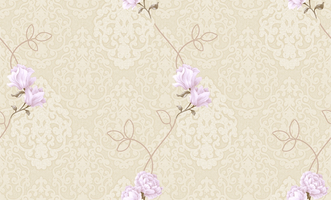 1.06 PVC Damask Flower Design High Quality PVC Wallpaper Home Decoration