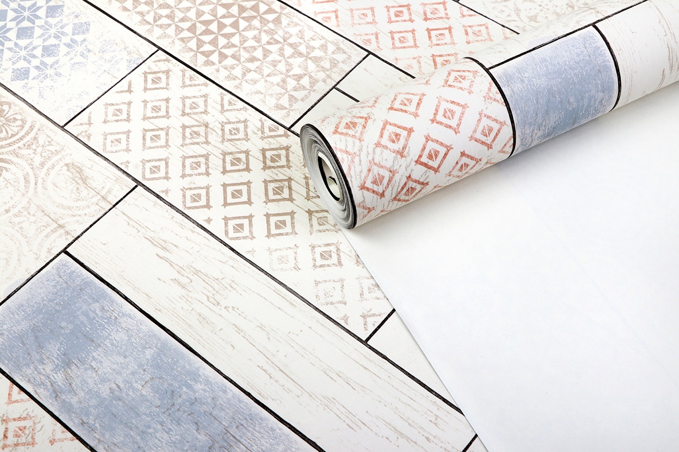 New PVC High Quality Wallpaper Modern Luxury Colorful Wooden Design