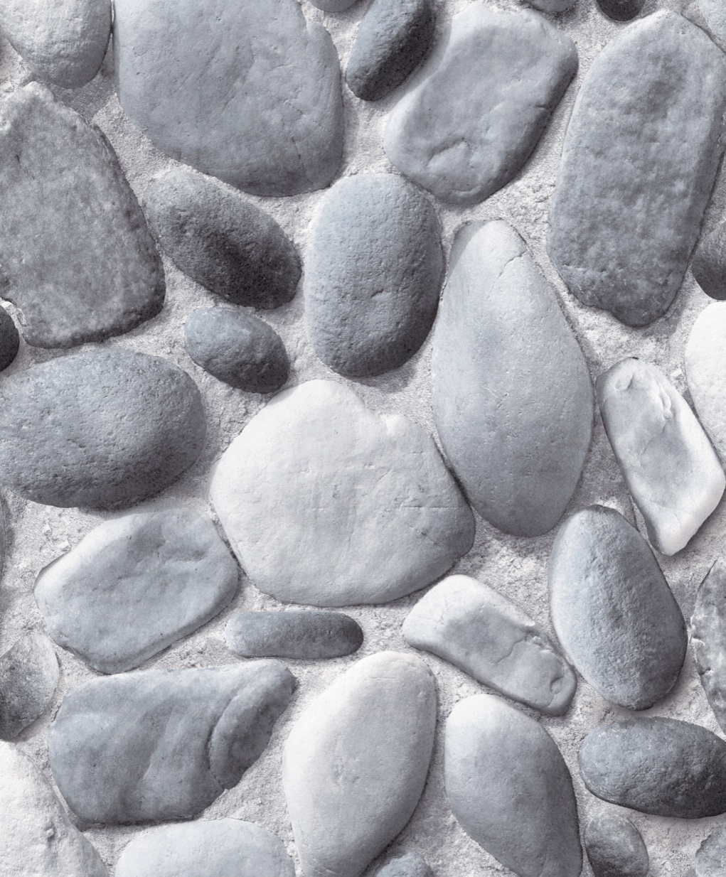 New PVC High Quality Wallpaper Modern Cobblestone Design