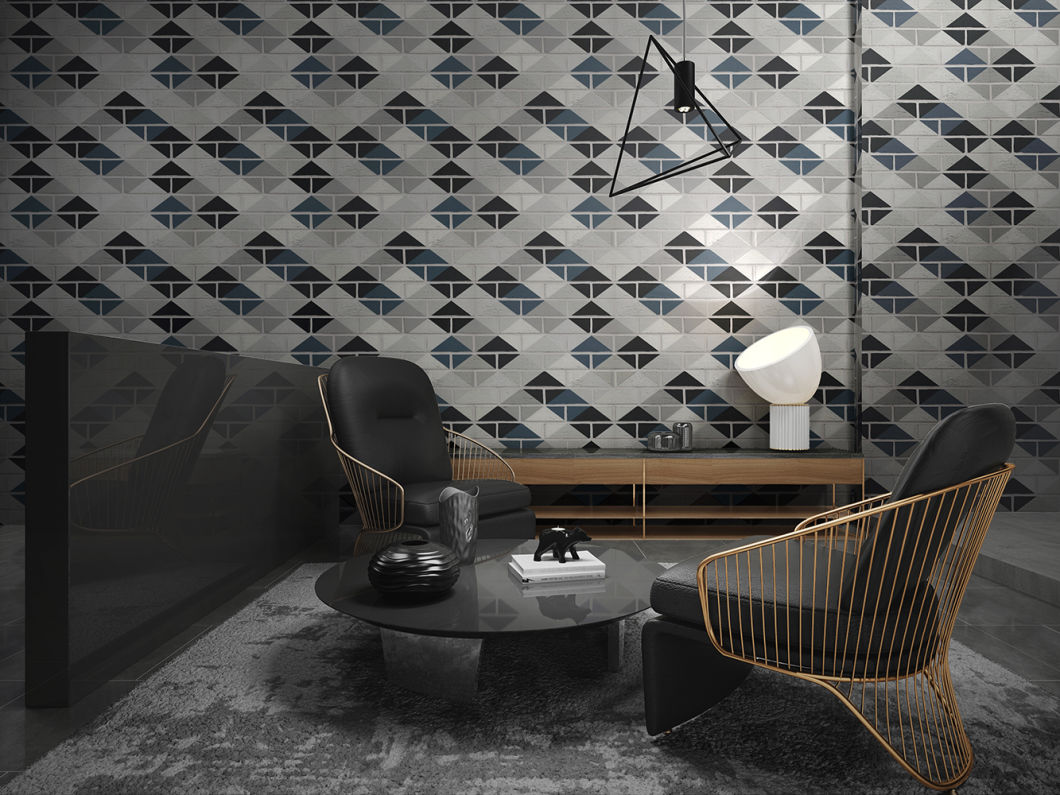 New PVC High Quality Wallpaper Modern Luxury Colorful Brick Design