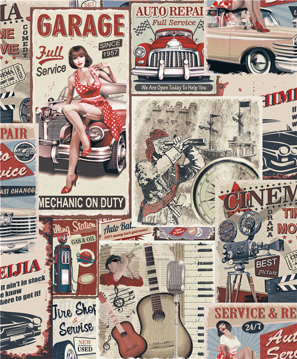PVC Vinyl Wallpaper Modern 3D Wall Paper for Home Decor