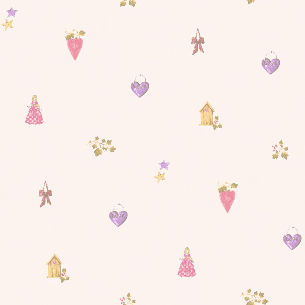 New PVC High Quality Wallpaper Kids Princess Design