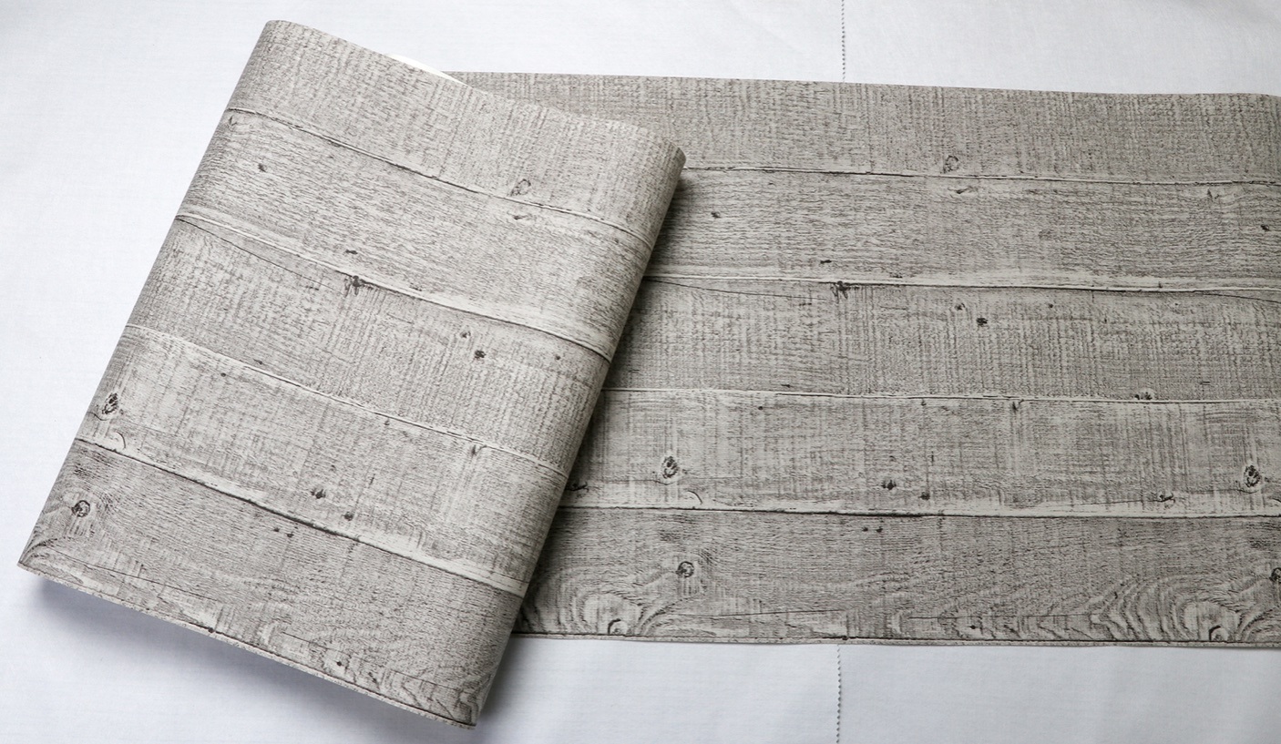 New PVC High Quality Wallpaper Modern Old Wooden Style