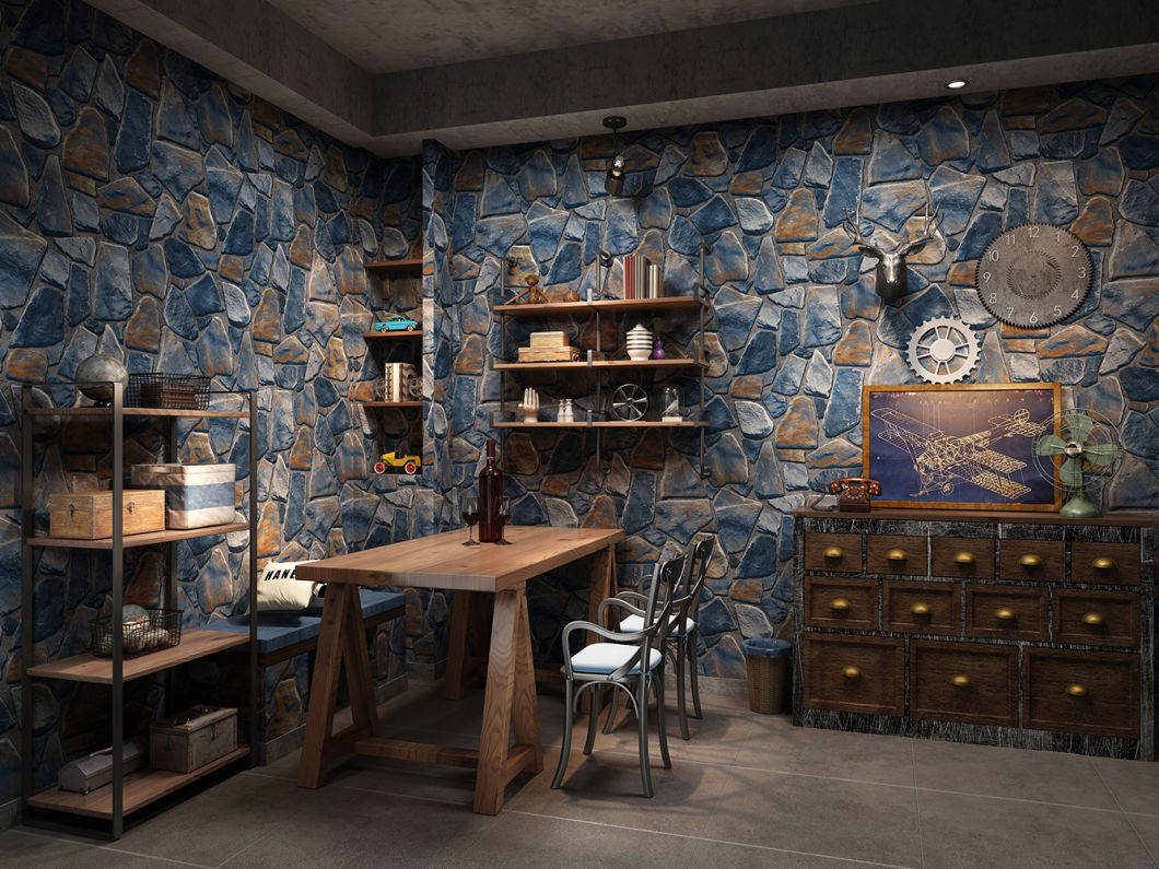 New PVC High Quality Wallpaper Modern Stone Style
