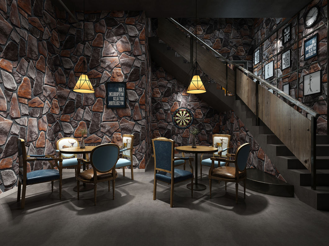 New PVC High Quality Wallpaper Modern Stone Style