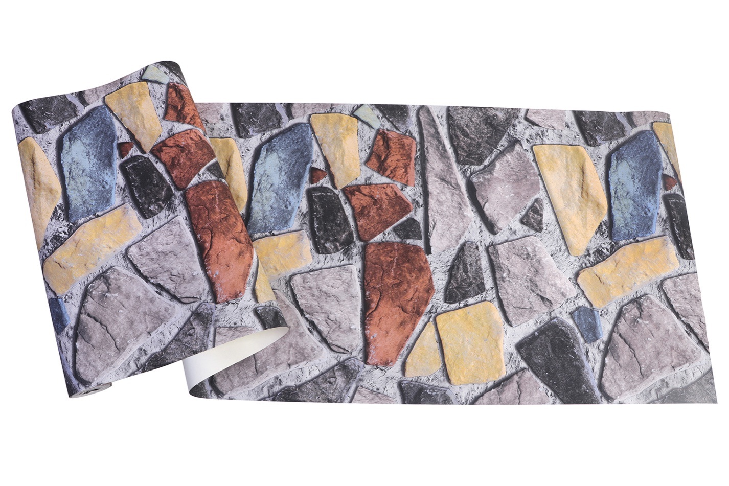 New PVC High Quality Wallpaper Modern Colorful Stone Style