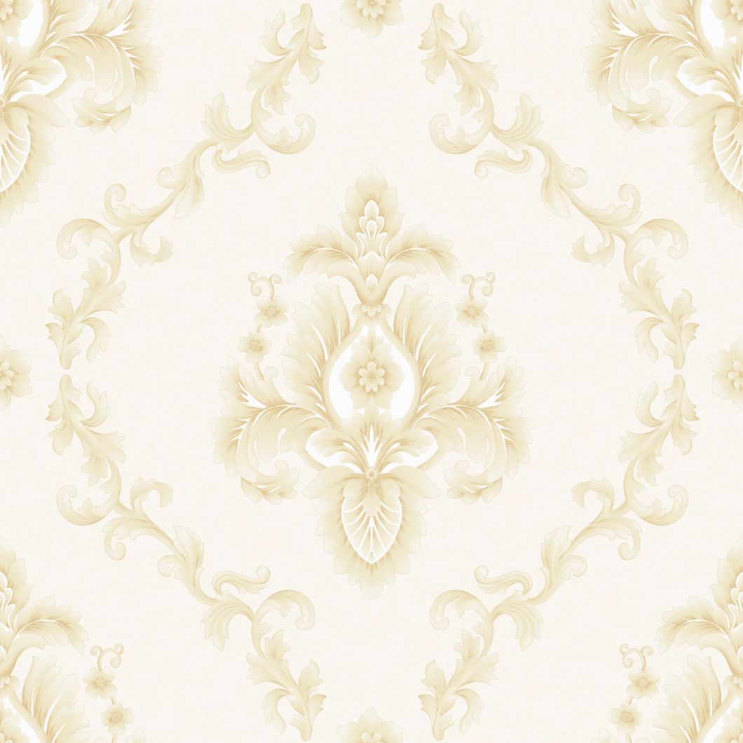 New PVC High Quality Wallpaper Luxury Damask Design