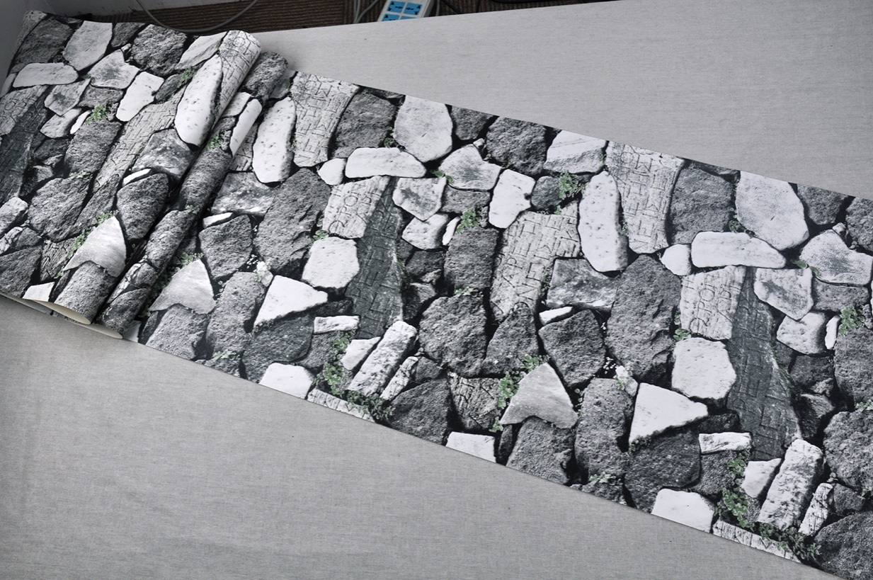 New PVC High Quality Wallpaper Stones Style
