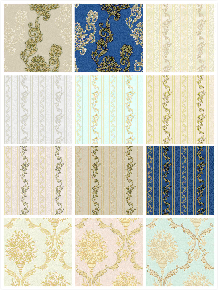 Luxury PVC Wallpaper Classic Wall Paper for Living Room