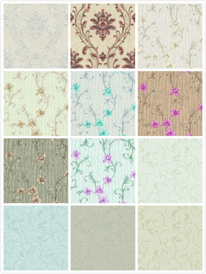 PVC Wallpaper Vinyl Classic Wall Paper for Home Decoration
