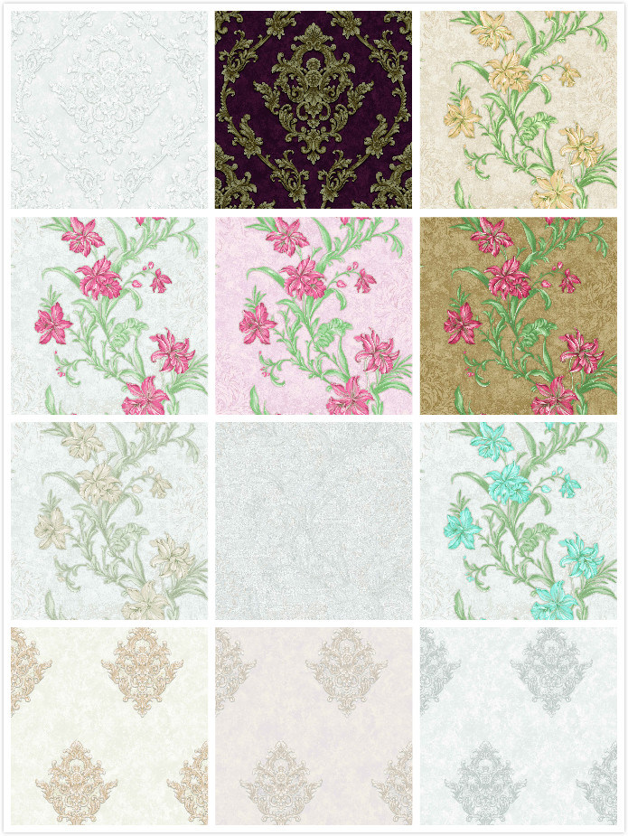 PVC Wallpaper Vinyl Classic Wall Paper for Home Decoration