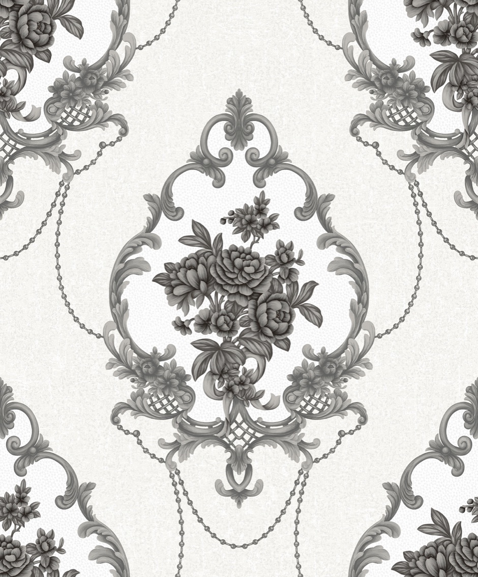 PVC Deep Embossing Damask Flower Design High Quality PVC Wallpaper Home Decoration