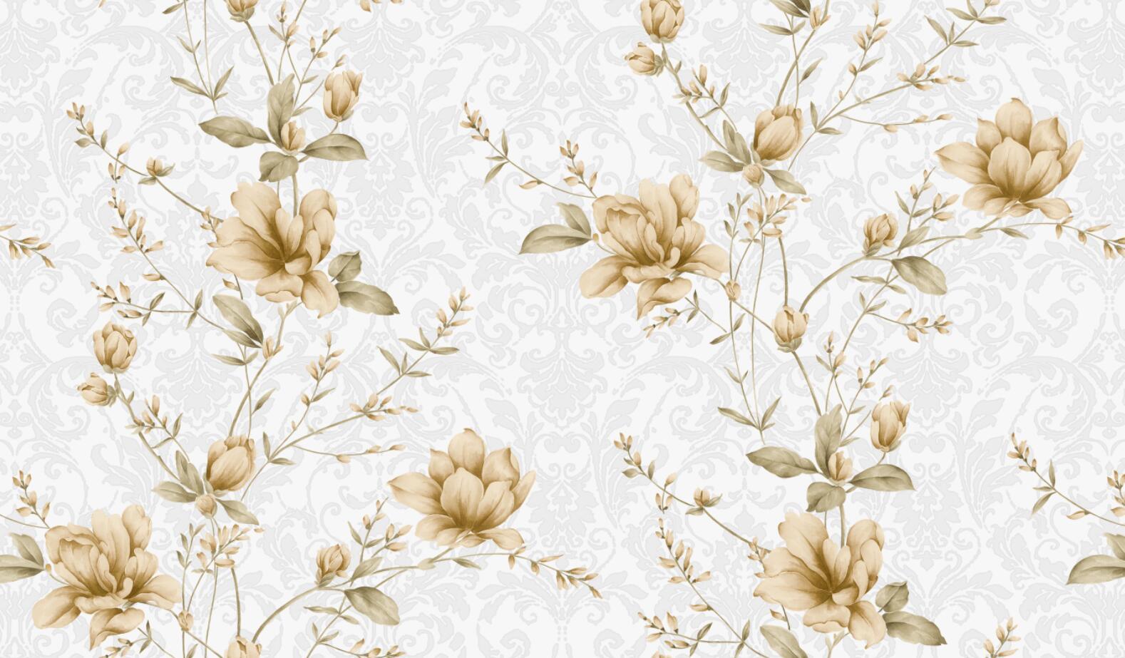 1.06 PVC Flower Pastoral Style Design High Quality PVC Wallpaper Home Decoration
