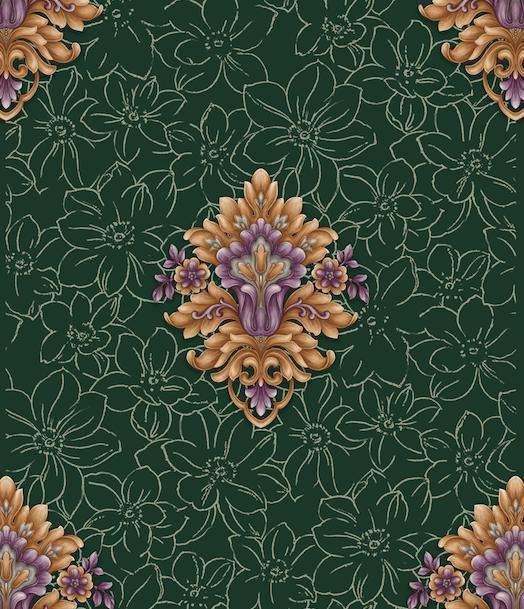 PVC Vinyl Wallpaper 3D Modern Wall Paper Damask Wallpaper for Living Room