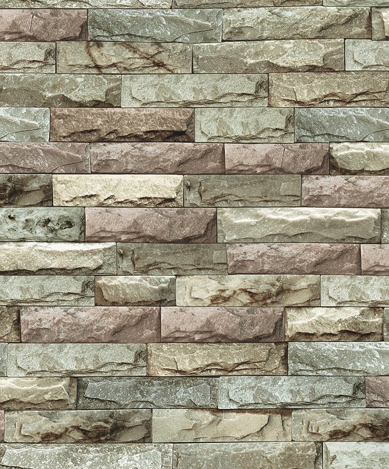 Vinyl PVC Wallpaper Modern Stone 3D Wall Paper