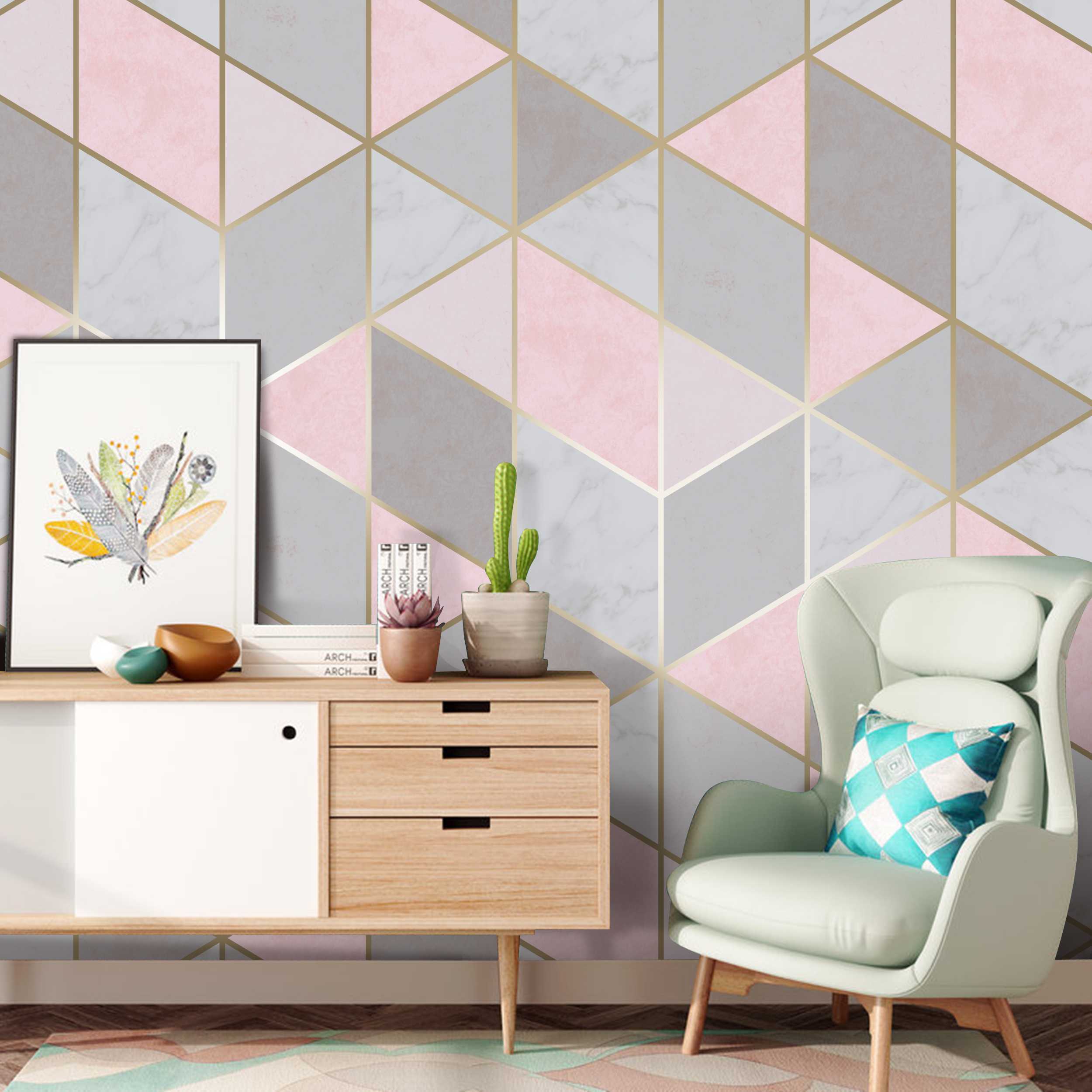 Factory Price Custom Waterproof 106 Floral Wall Paper Korean Decorative Vinyl Back Paper Wallpaper for Home Decoration