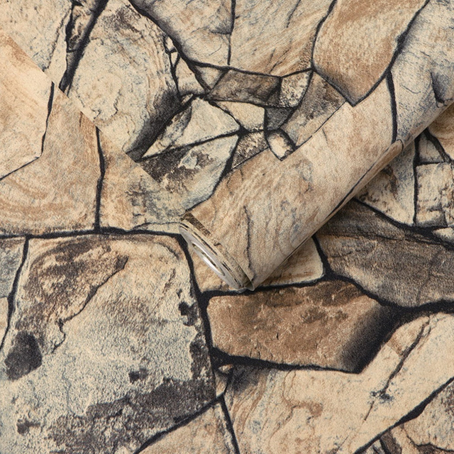 New PVC High Quality Wallpaper Modern Luxury Nature Stone Design