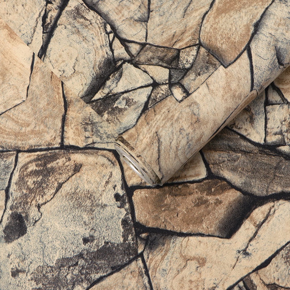 New PVC High Quality Wallpaper Modern Luxury Nature Stone Design
