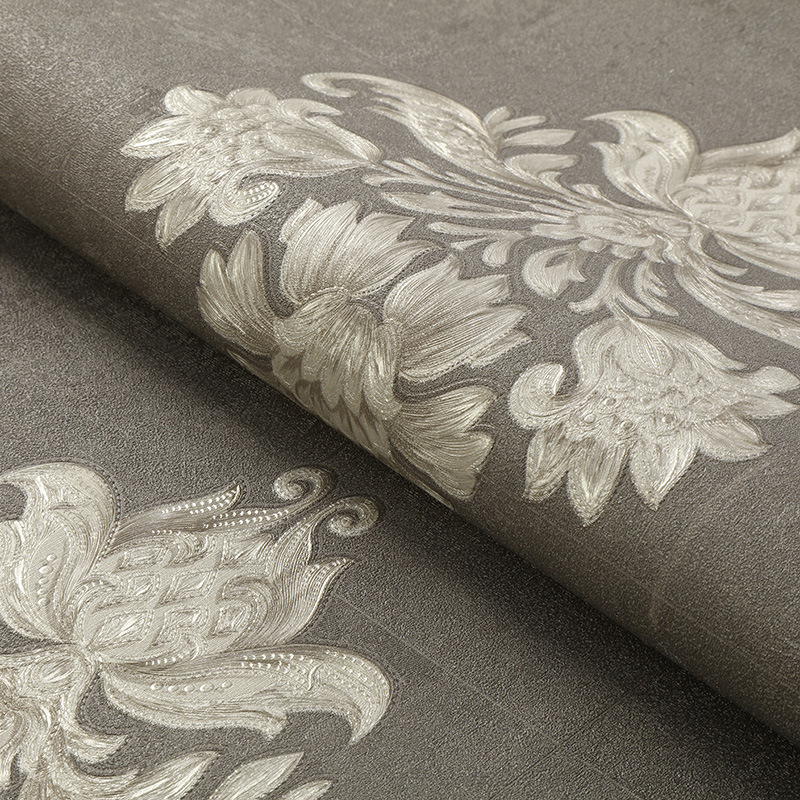 Waterproof Vinyl PVC Damask Wallpaper Wall Covering for Home Decoration