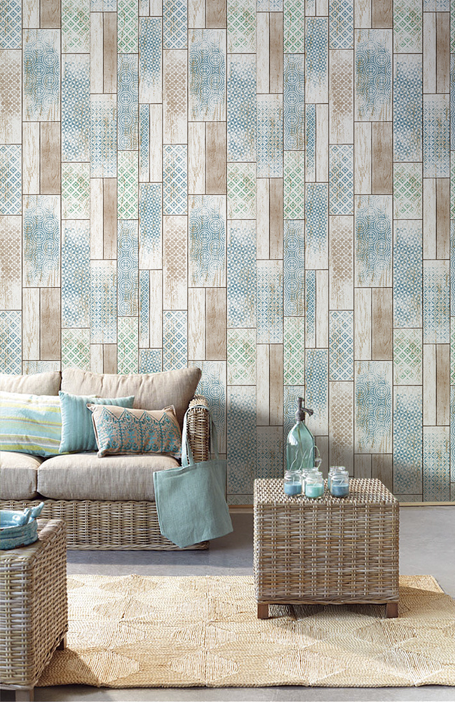 New PVC High Quality Wallpaper Modern Luxury Colorful Wooden Design