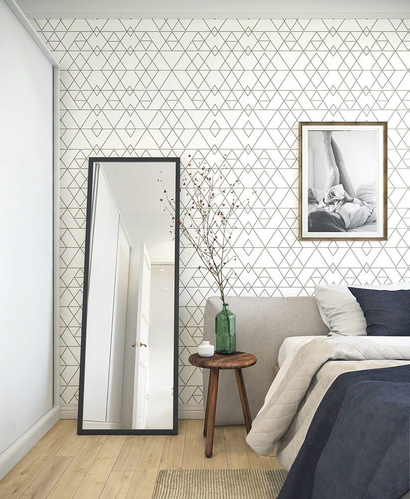 New PVC High Quality Wallpaper Modern Luxury Geometric Design