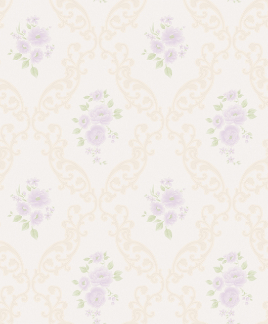 New PVC High Quality Wallpaper Embossing Damask Flower Design