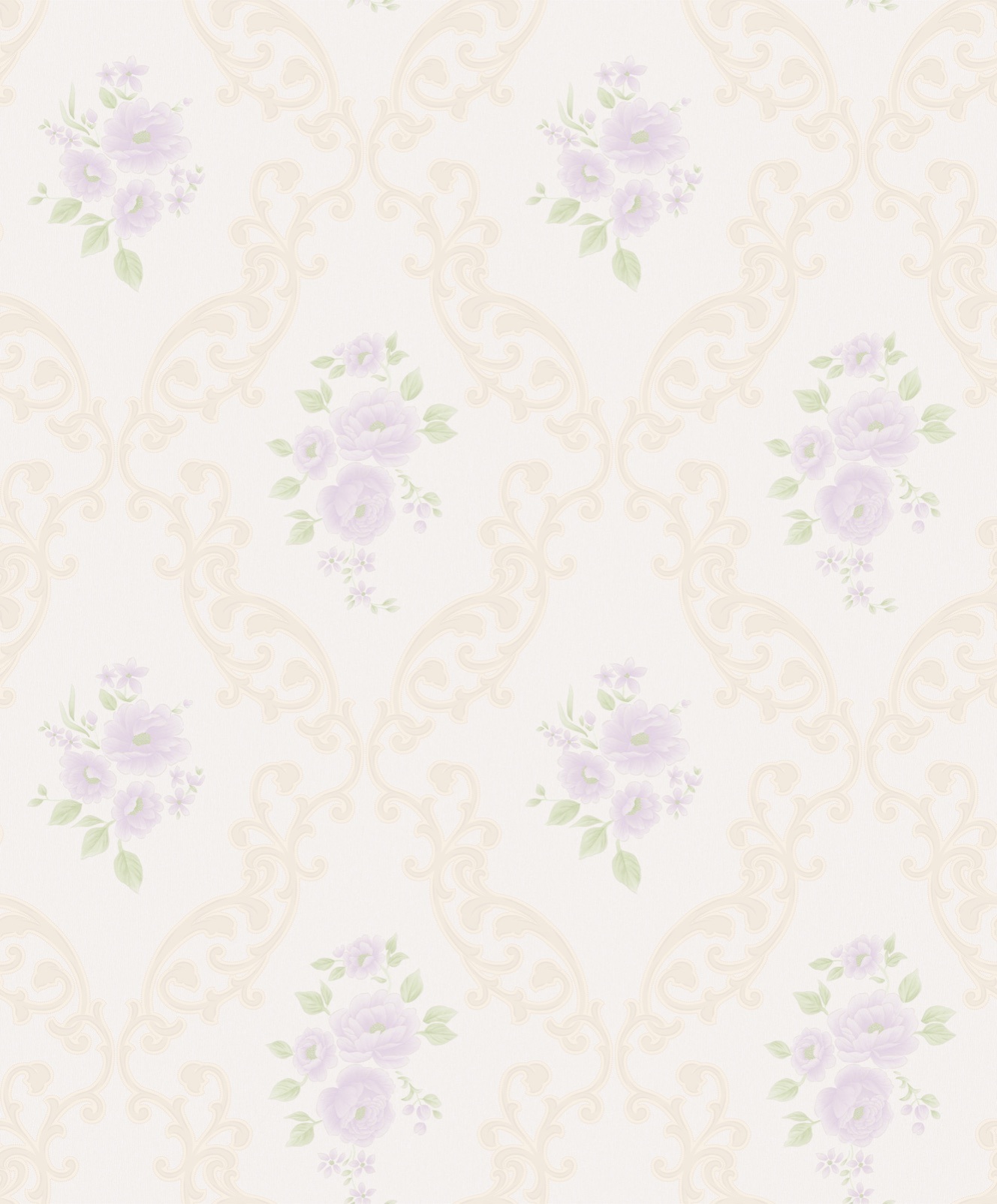 New PVC High Quality Wallpaper Embossing Damask Flower Design