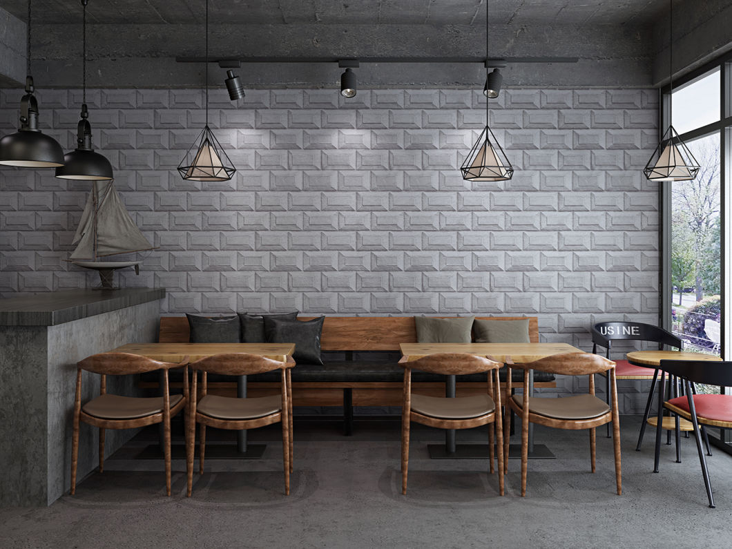 New PVC High Quality Wallpaper Modern Industry Brick Style