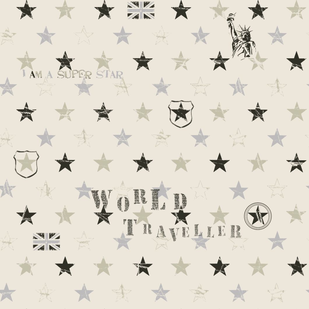 New PVC High Quality Wallpaper Kids Star Wall Design