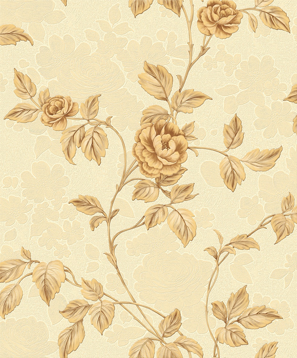 New PVC High Quality Wallpaper Deep Embossing Leaf Design