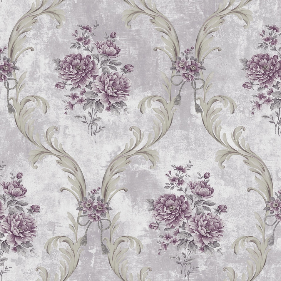 New Non Woven Embossing High Quality Wallpaper Luxury Damask Design