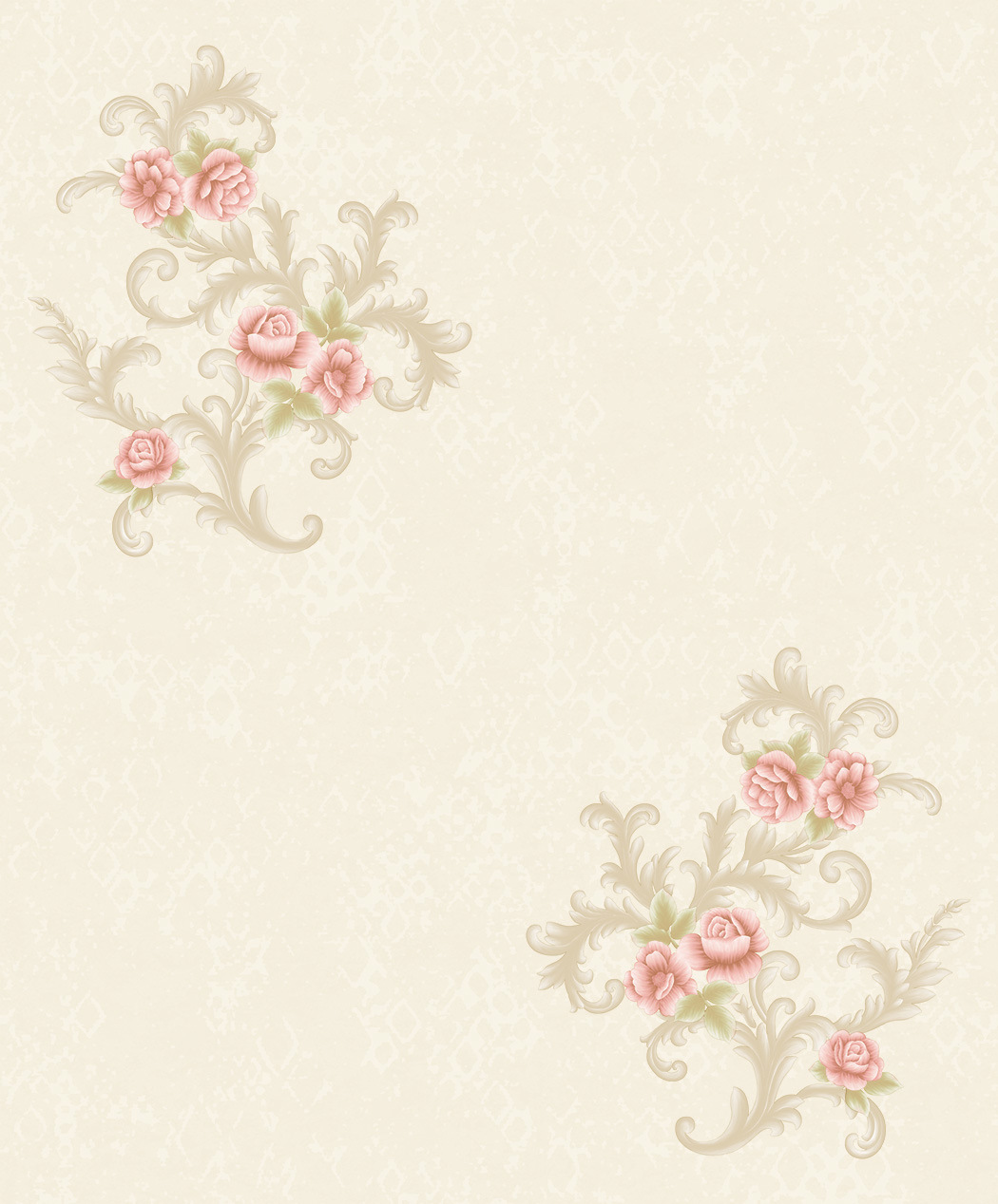 New PVC High Quality Wallpaper Classic Flower Design
