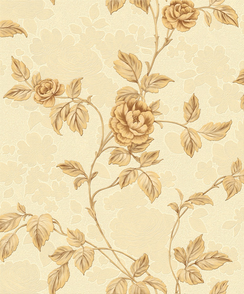 New PVC High Quality Wallpaper Deep Embossing Leaf Design