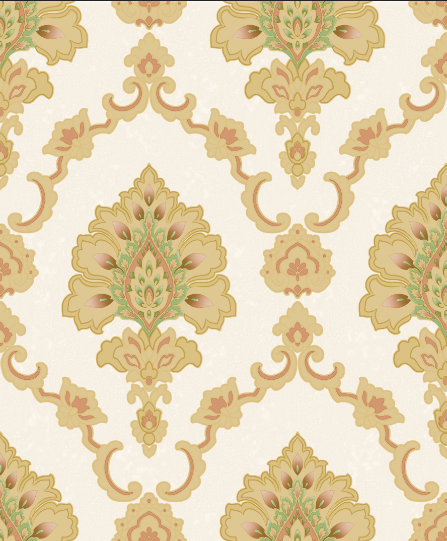 New PVC High Quality Wallpaper Damask Luxury Design