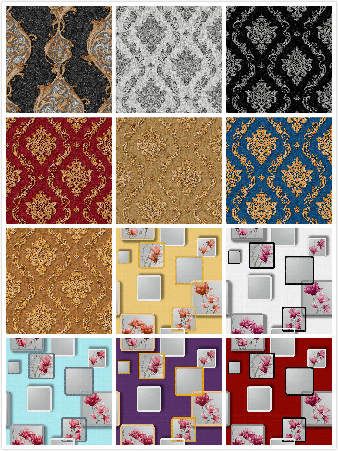 PVC Wallpaper Hot Selling Wall Paper Vinyl 3D Modern Wallpaper