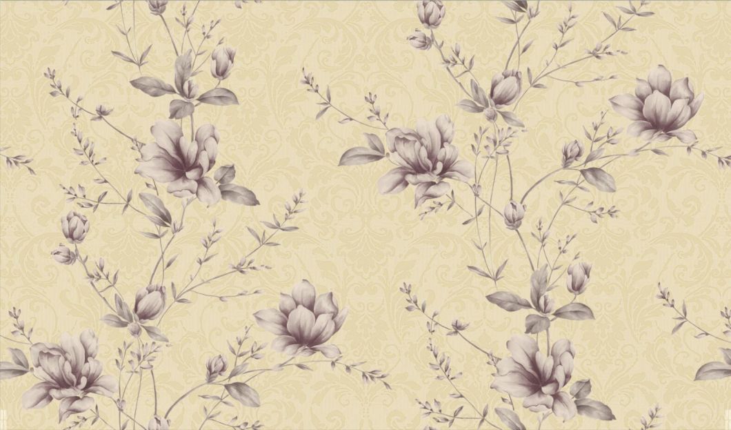 1.06 PVC Flower Pastoral Style Design High Quality PVC Wallpaper Home Decoration