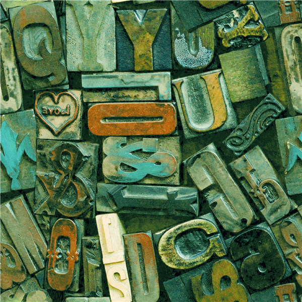 2021 New Design PVC Wallpaper Modern Industrial Letter Design