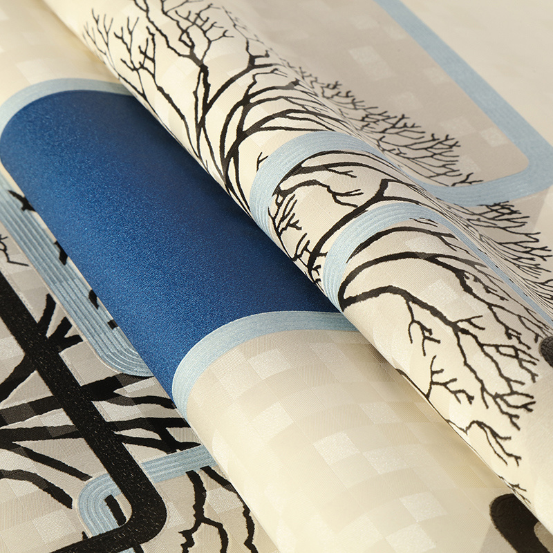 PVC Modern Vinyl Wallpaper 3D Waterproof Wall Paper for Home Decor