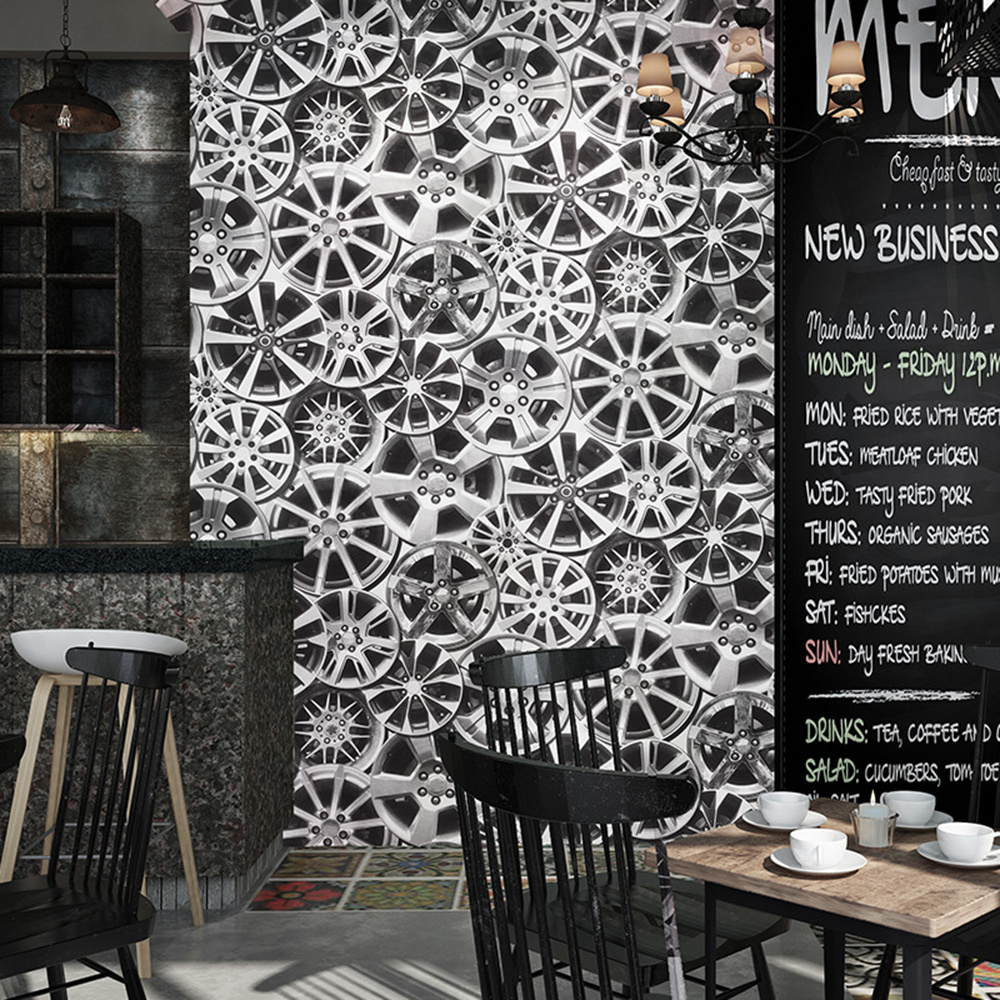New PVC High Quality Wallpaper Modern Industrial Design