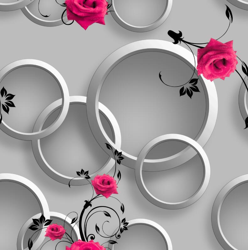 PVC Wallpaper Vinyl Modern 3D Wall Paper for Home Decor