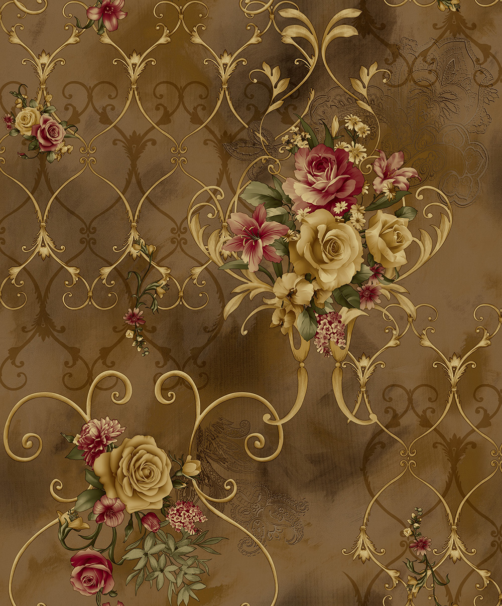 Luxury PVC Wall Paper Modern 3D Design Vinyl Waterproof Wall Paper for Home Decoration