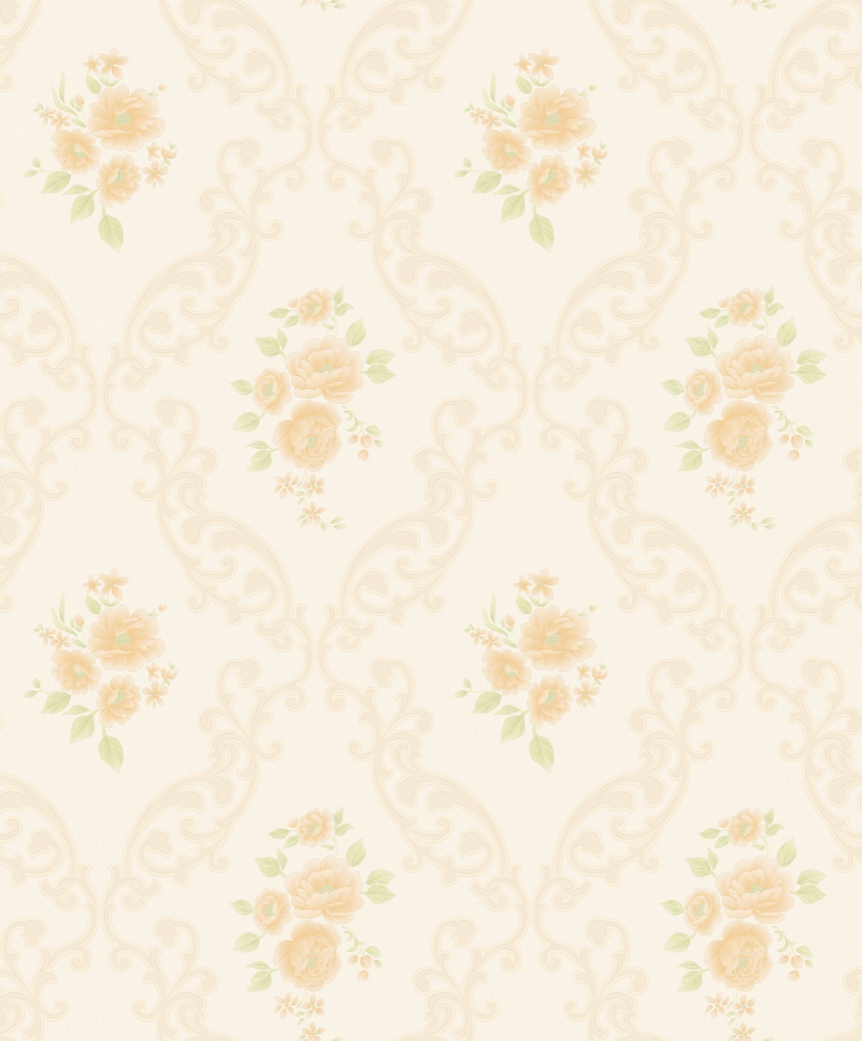 New PVC High Quality Wallpaper Embossing Damask Flower Design