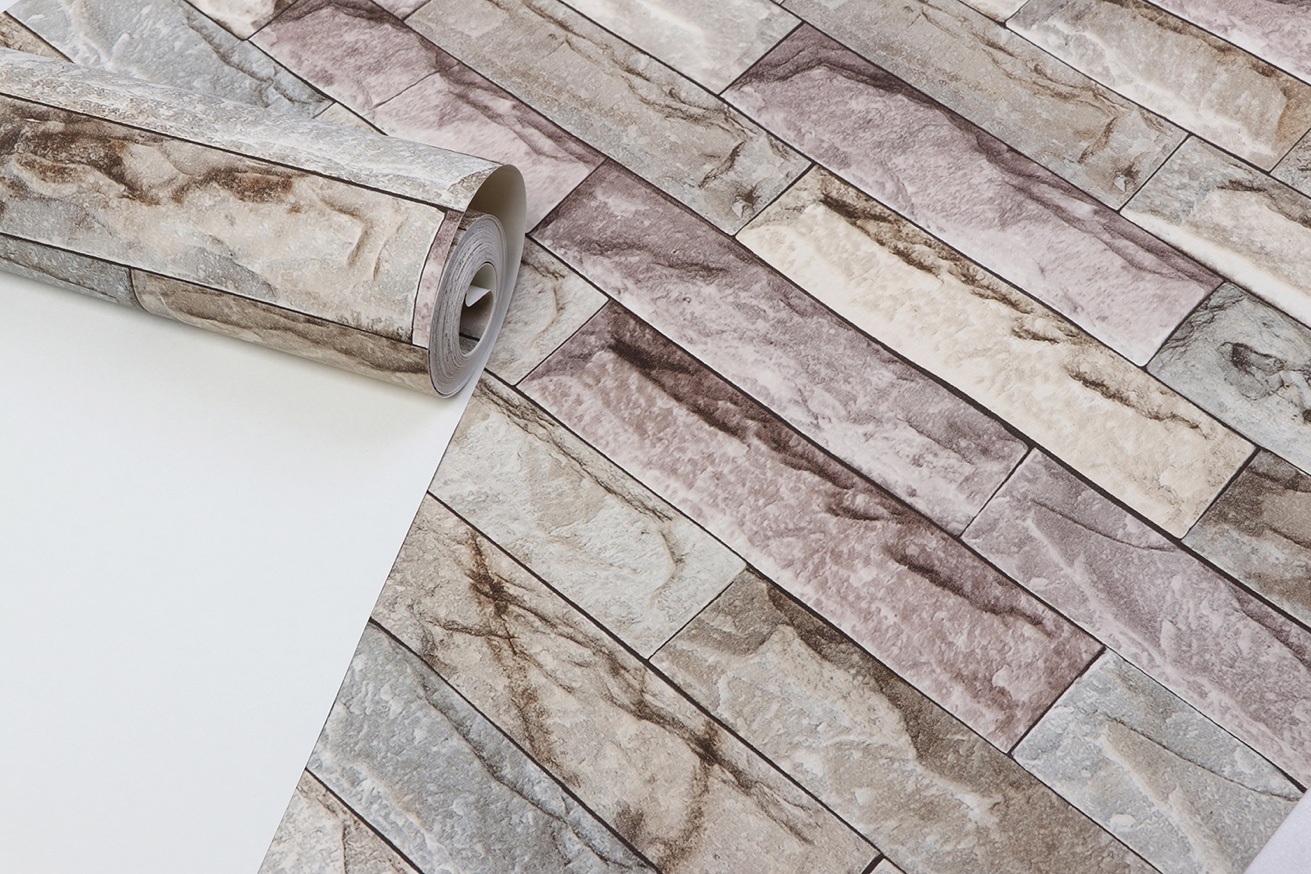 New PVC High Quality Wallpaper Modern Luxury Cultural Stone Design