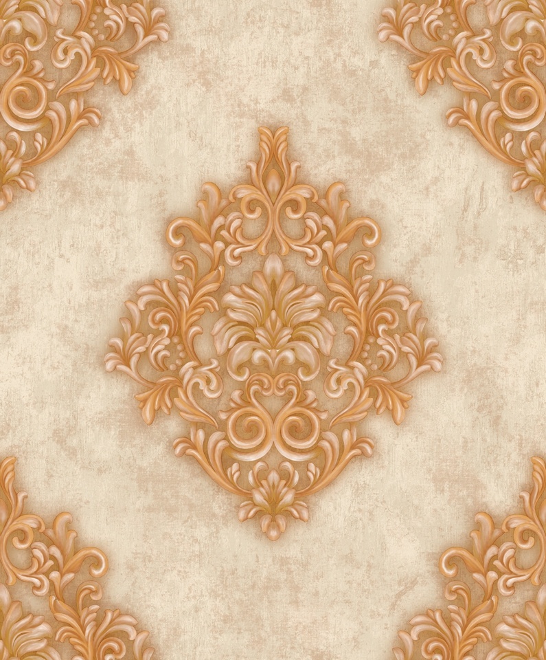New PVC High Quality Wallpaper Luxury Classic Damask Design