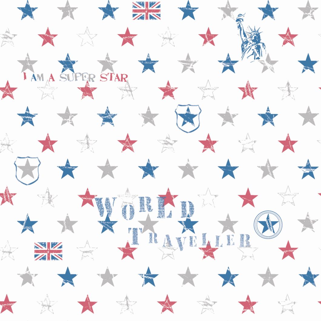 New PVC High Quality Wallpaper Kids Star Wall Design