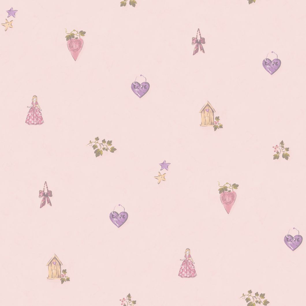 New PVC High Quality Wallpaper Kids Princess Design