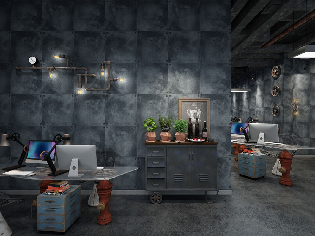 New PVC High Quality Wallpaper Modern Old Plain Style