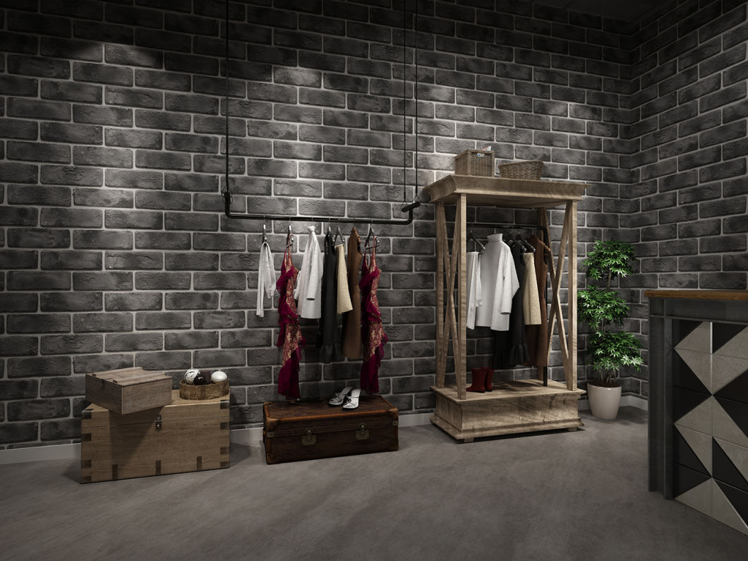 New PVC High Quality Wallpaper Modern Bricks Style