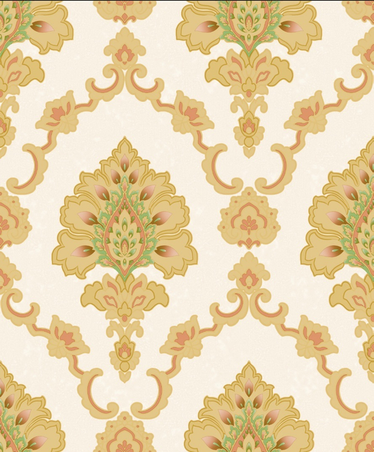 New PVC High Quality Wallpaper Damask Luxury Design