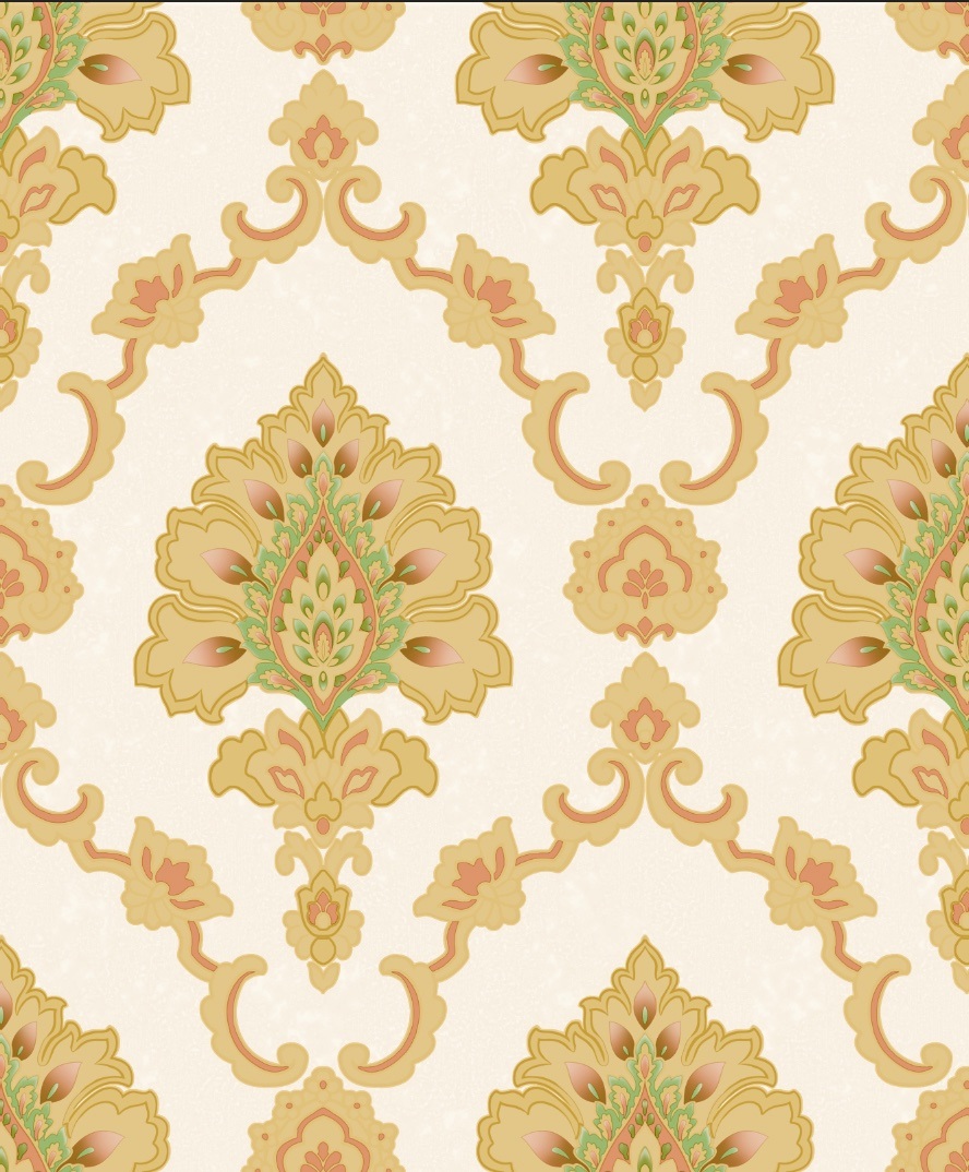 New PVC High Quality Wallpaper Damask Luxury Design